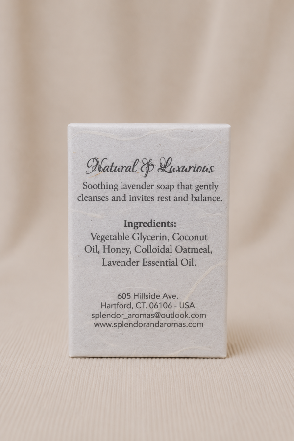 LAVANDA INGREDIENTES 12.01 Lavender Artisan Soap