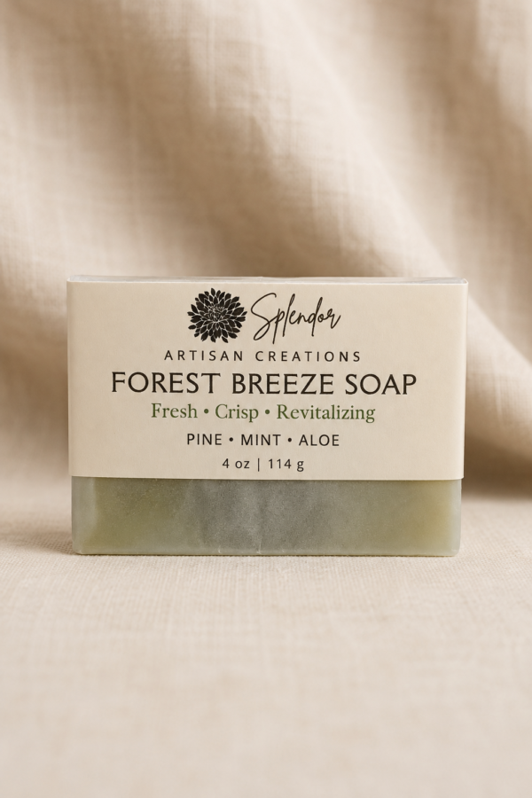 Forest Breeze • Jabón Artesanal de Pino, Menta y Aloe Vera