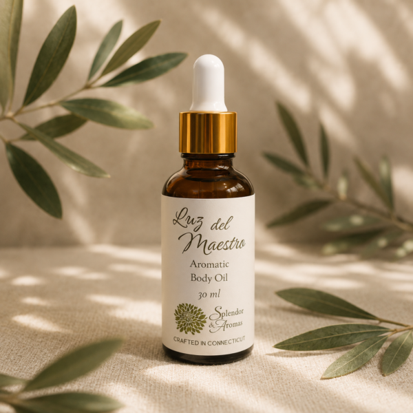 Luz del Maestro • Aceite Corporal de Mirra e Incienso para Meditación